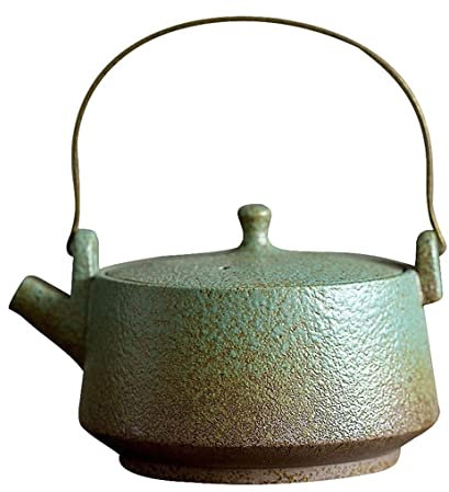 Theiere Fonte Théière Japonaise Théière En Porcelaine Chinoise En Céramique Pour La Maison Et Le Bureau 430 Ml, Bouilloire À Thé, Peut Être Chauffée. Théière en Fonte Theiere Japonaise ( Blue : Bronze