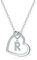 TINGN Buchstaben Kette Damen - Silber Kette mit Buchstaben Kette Damen Mädchen Geschenke 8 9 10 11 12 Jahre Halskette Damen Personalisierte Buchstaben R Kette Silber Damen Geschenke für Frauen