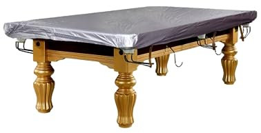 Sinsilvie Funda Billar, Verde & Plata Funda mesa Billar, 7, 8 Funda para Mesa de Billar,Pool Table Cover para Bola Ocho,para Snooker (Silver 8 ft)