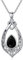 AOBOCO Keltischer Knoten Schwarz Kette Halskette 925 Sterling Silber Oxidierte Vintage Liebesknoten-Anhänger-Halskette mit Kristall, Schmuckgeschenke für Frauen zum Geburtstag und Weihnachten