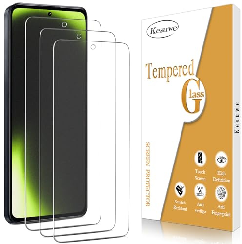 Kesuwe [3 Piezas] Protector Pantalla para Xiaomi 13T, 13T Pro 5G, Dureza 9H Cristal Templado, Antiarañazos, Antihuellas, Fácil de Instalar, Sin Burbujas