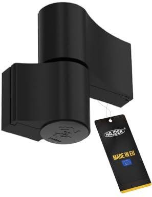 NAJDER Cerniera per porte in alluminio Jocker 160 kg 67 mm, cerniera doppia a 2 ali, cerniera a vite in alluminio estruso resistente, colore: nero scuro RAL 9005M