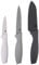 MasterChef Knife Set of 3 Kitchen Knives for Cooking (Chef, Paring & Utility), Professional Sharp Stainless Steel, Non Stick Blades & Soft Touch Handles, Easy Grip, Earth Collection, 3 Piece