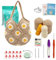 Uongeod Häkelset für Anfänger, Gänseblümchen, Tragetasche, DIY-Stricksets von Daisy Tote Bag mit Schritt-für-Schritt-Video-Tutorials, Häkelset, Anfänger für Erwachsene und Kinder