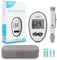 Venoka Blood Glucose Monitor Kit, 50 Test Strips, 50 Lancets, Auto Coding, 180 Test Memory, Carrying Case, Painless Lancing Device, Blood Sugar Testing for Diabetes, mmol/L