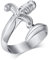 Bague de poignard unique pour hommes couleur argent en acier inoxydable Tough Man bijoux Punk couteau mâle Mister Anel Gent Alliance
