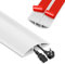 Floor Cable Cover, 1.5M Floor Cable Protector, Self-Adhesive PVC Power Cable Channel, Rubberized Floor Cable Protector, Prevents Trips for Office and Home (White)