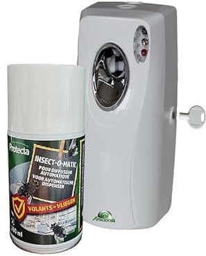 Insecticide 1x250ml Insect-O-Matic Anti-Mouches Anti-Moustiques Anti-Insectes Rampants et Volants avec Diffuseur Automatique (2)