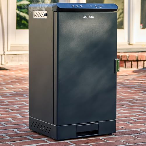 EAST OAK Ridgewood 30 Electric Smoker, Smoker with Side Wood Chip Loader, 725 Sq Inches of Cooking, Digital Control, 4 Removable Racks, Outdoor Kitchen, Night Blue