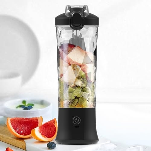 Licuadora Portátil, Mini Licuadoras Personales Portátiles Recargables de 18000 Rpm que Trituran Hielo Licuadora Portátil para Batidos 600 Ml de Gran Capacidad para Triturar