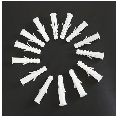 JIOYUNG eufeifeiegds 100 Pezzi 5/6/7/8/10/12/14 mm PE Expand Nail plastica Tubo di espansione Tubo tasselli a Muro wefeiegds(14mm 100pcs)