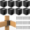 Werkbank-Set, 8 Stück, Werkbank-Halterungen, 3-Wege-rechtwinklige Eckwinkel, für Heimwerker, individuelle Werkbank, Regal, Arbeitstisch, für 2 x 4 (tatsächlich 3,8 x 8,9 cm), Holz, Schwarz
