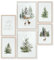 Heimlich® 6er Poster Set OHNE Rahmen Winterwald | Festliche Bilder Wohnzimmer & Schlafzimmer | Bilder Set Weihnachtsdekor | Poster & Kunstdrucke | 2x A3 (30x42 cm) & 4x A4 (21x30 cm)