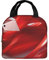 Lonchera con estampado de cinta roja, reutilizable, para oficina, trabajo, picnic, trabajo, portátil
