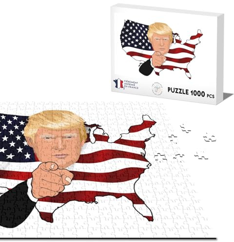 Klassisches Puzzle 1000 Teile Donald Trump Onkel Sam Cartoon Humor USA