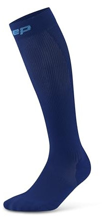CEP - Lange Laufsocken mit Kompression für Damen, Core 5.0 Tall, Größe II/S / 25-31cm Wadenumfang, dunkelblau