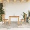 KLYEON 3-TLG. Garten-Essgruppe Massivholz Teak,Teak Garten Essgruppe Elegantes Holz Set für Garten und Balkon Gartenmöbel