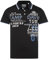 Camp David Herren Poloshirt mit Trikotkragen und Logo Artworks Black M