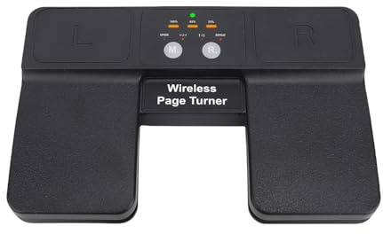 Luocute Wireless Page Turner Pedal, Buletooth 5.0 Technologie Anti -Slip -Design Wiederaufladbar Tragbare Musik -Seite Turner, Geeignet für Klaviergitarren -Tablet -Smartphone