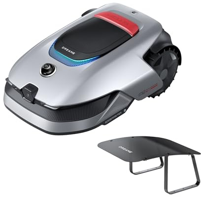 DREAME A2 1200 Tondeuse robot – Connexion Sans Fil Sans RTK, pour 1200 m², LiDAR 3D à 360° et Vision AI, Coupe de Précision EdgeMaster de 5 cm + Garage pour Robot Tondeuse