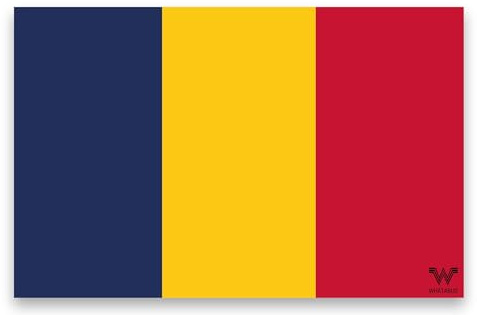 Tschad Flagge Aufkleber Sticker 8,5 x 5,5 cm für Auto & Wohnmobil – Länderflagge – Alle Länder verfügbar