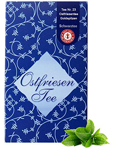 Schrader | Tee Nr. 23 | Ostfriesentee schwarz | mit Goldspitzen | lose Blätter | Broken-Tee-Mischung | 125g