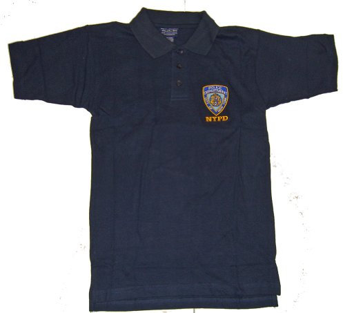 NYPD Poloshirt – mit offiziellem Abzeichen – Größe: Erwachsene M – Farbe: Marineblau, Marineblau, Mittel