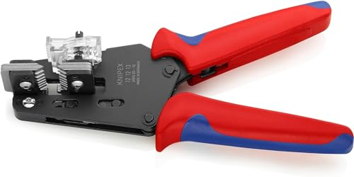 KNIPEX Präzisions-Abisolierzange mit Formmessern mit Mehrkomponenten-Hüllen brüniert 195 mm, 12 12 13