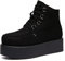 RoseG Mujer Polacchine Zapatos Plataforma Botas Cordones Negro Size38