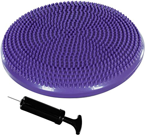 MOVIT Ballsitzkissen DYNAMIC SEAT inkl. Pumpe, Durchmesser 33cm, lila, schadstoffgeprüft, Luftkissen Noppenkissen Balance Kissen