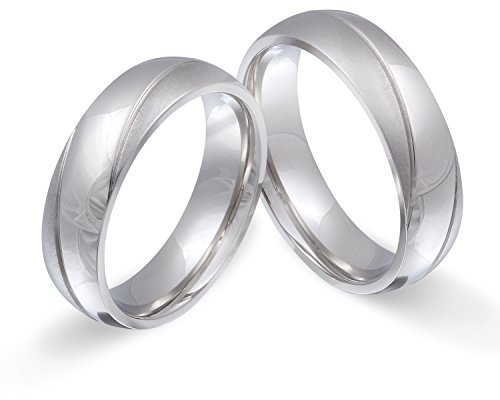 Juwelier Schönschmied - Unisex Partnerringe Freundschaftsringe Trauringe Tocar Edelstahl 58-60 138HHac - Kostenlose Wunschgravur mit AMAZON KONFIGURATOR online gestalten!
