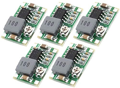 TECNOIOT 5pcs Mini360 Mini-360 DC-DC Adjustable Buck Converter Step Down Power Supply Module Ultra-Small