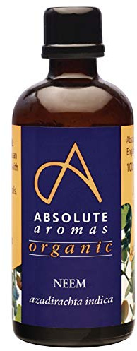 Absolute Aromas Organic Neem Oil 100ml - in Glass bottle - Pure, Natural, Cold-Pressed, Vegan and Cruelty Free