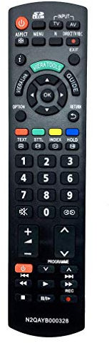 VINABTY N2QAYB000328 Telecomando sostitutivo adatto per Panasonic TX-L19C20E TXL26X10E TX-L32C10E TX-L32S10B TX-P42C10ES TX-L26X10E TX-L37U10E TX-P50S10E TX-P42C10Y TX-P50S10E TXL19C20EW