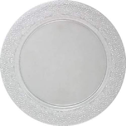DecorLine Transparente Platzteller, 33 cm, Hammered-Kollektion, 2 Stück