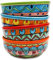 Gall&Zick Müslischale bunt handbemalt Schalenset Dessertschale Set/4, aus Keramik, ca 600ml