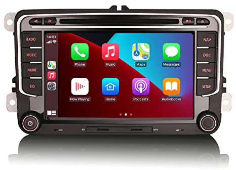 8-Kern 4GB+64GB Android 13 Autoradio für VW Passat B6 Golf V VI Tiguan Touran Jetta T5 Skoda Seat Leon Unterstützt CarPlay DAB+ WiFi 4G FM Bluetooth 5.0 A2DP Canbus 7 Zoll Touchscreen
