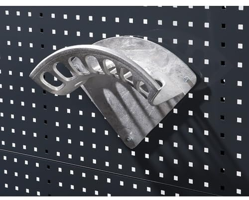 eurokraft | Schlauch- und Kabelhalter | inkl Befestigungsmaterial | BxH 350 x 140 mm | Aluminium