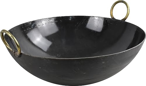 Large Heavy Duty Wok Professional Catering Street Style Iron Kadai (24)