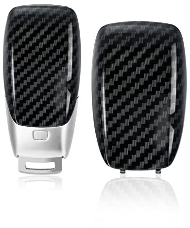 AOYUTC Carbon Fiber Texture Key Shell Fob Battery Cover Carbon Fiber Key Cover Compatible with Mercedes-Benz A220 E63S E-Class CLS Class 2019-2021