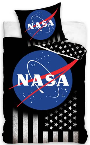Carbotex bettbezug NASA 140 x 200 cm Baumwolle schwarz/blau