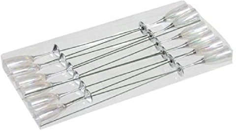 Decpero Sektglas zum Stecken I Champagnerglas I 7.5 cm + Stab I 12 Stück I Silvesterdeko