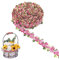 XCSJ 5 Yard Florale Spitzenborte Blumen Spitzenband Rosenstickerei Spitzenborte Stickerei Dekoband Zierband Borten Bänder Blumenband Borten Und Bänder Zum Nähen,Für Verzierungen,Kleidung,DIY (Rosarot)