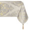 TOPLUXE Tischdecke mit Quasten, Tischtuch Wasserabweisend für Esstisch Urlaub Party Wohnzimmer Dekoration (140x240cm, Beige)