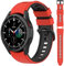 Cinturino per Samsung Galaxy Watch 4 40mm/44mm, 20mm Cinturino di Ricambio in Silicone per Samsung Galaxy Watch 4 Classic 42mm/46mm (Rosso Nero)