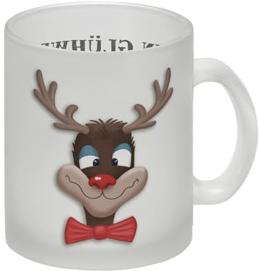 speecheese Glühweintasse mit betrunkenem Rentier und lustigem Spruch als Wichtelgeschenk für Freunde von Weihnachten und Weihnachtsmärkten die gerne mal einen Glühwein zu viel trinken Glas