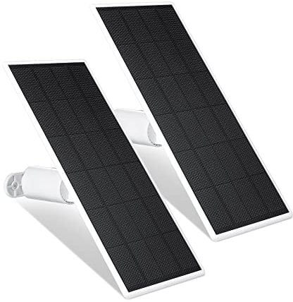 Wasserstein Solar Panel for Google Nest Cam Outdoor or Indoor, Battery - 2.5W Solar Power - Made for Google Nest (2-Pack)