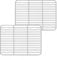 Herogo Lot de 2 grilles de refroidissement rectangulaires en acier inoxydable pour gâteaux, biscuits, pain, four et four 29,5 x 23 x 1,5 cm