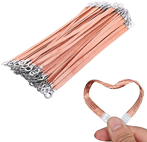 Masseband Kupferlitze, Motor Masseband, 20 Stück Massebänder, Universal Automotive Geflochtenes Kupfer Masseband, Wird für die Erdung von Kabelrinnen und Verteilerkästen Verwendet, 200 mm