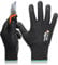 DEX FIT Level 5 Cut Schnittfeste Handschuhe Cru553 Prime, 3D Komfort Stretch Fit, Power Grip, Strapazierfähiger Schaumnitril, Smart Touch, Maschinenwaschbar, Dünn & Leicht, Schwarz 9 (L) 1 Paar